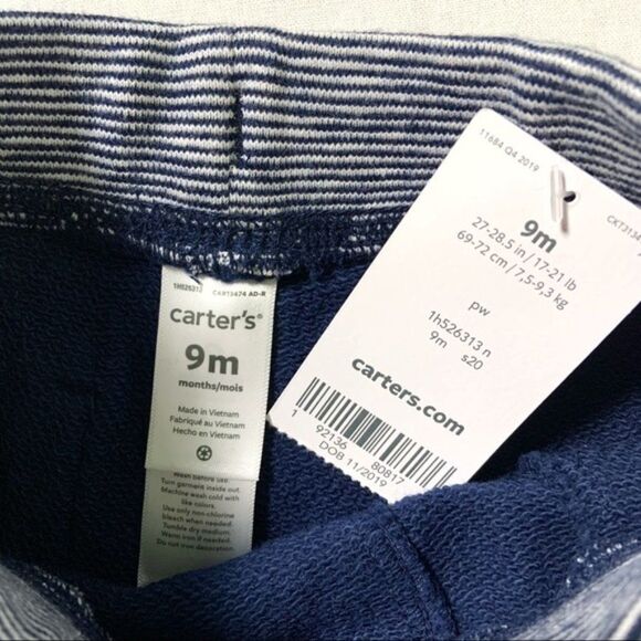 CLEARANCE! Blue Carter’s Drawstring Shorts Size 9M NWT - Picture 5 of 5